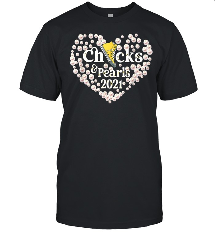 Heart Chucks And Pearls 2021 For Kamala Harris shirt Classic Men's T-shirt