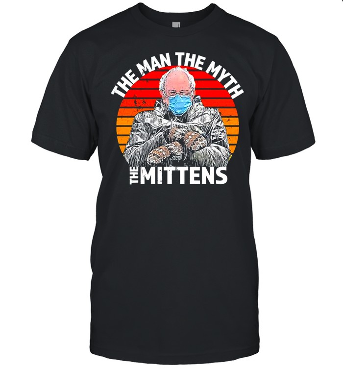 Man Myth Mittens Funny Inauguration Bernie Sanders Meme shirt