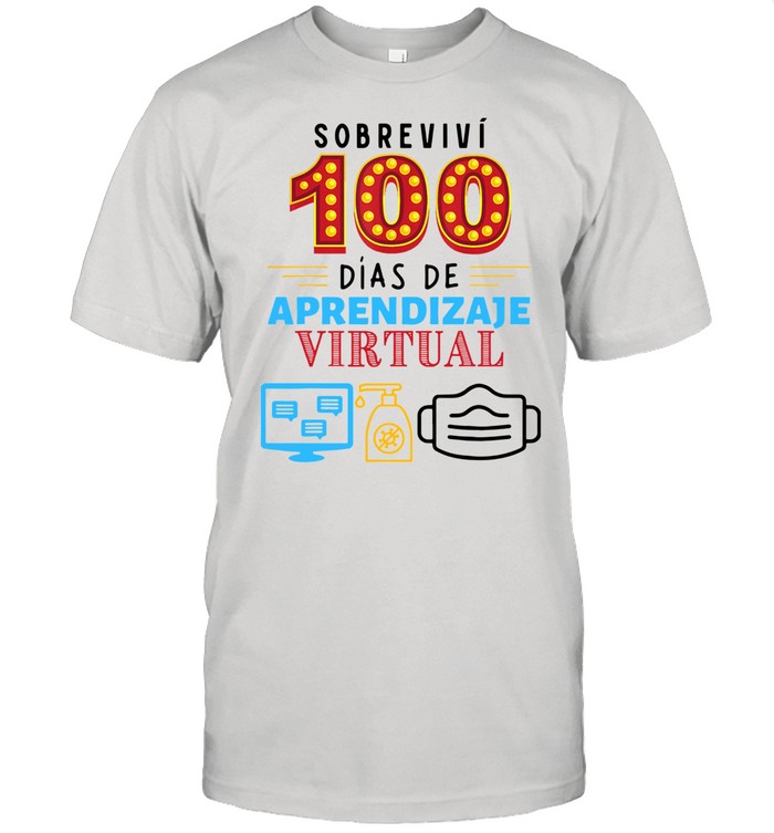 Sobrevivi 100 Dias De Aprendizaje Virtual shirt Classic Men's T-shirt