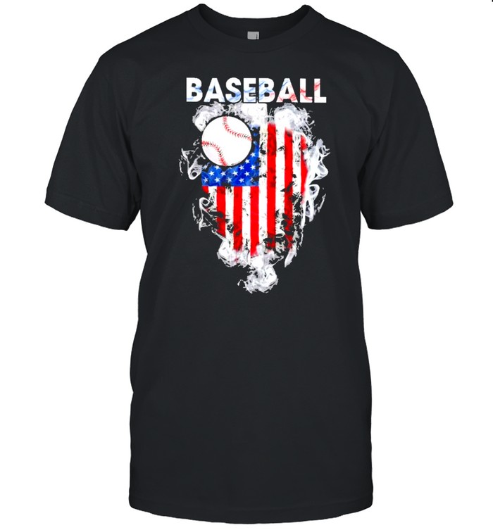 Baseball american flag shirt