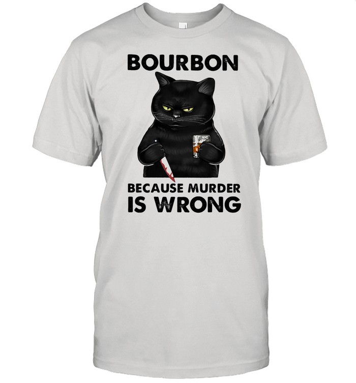 Bouron Because Murder Is Wrong Cat shirt Classic Men's T-shirt
