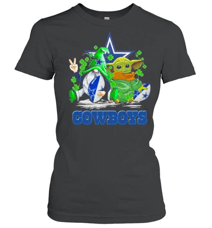 Baby Yoda and Gnomes St Patricks Day Dallas Cowboys 2021 shirt Classic Women's T-shirt
