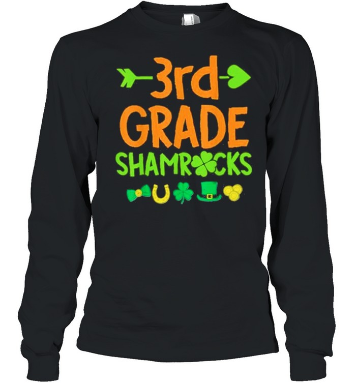 3rd Grade Shamrock St Patricks Day shirt Long Sleeved T-shirt