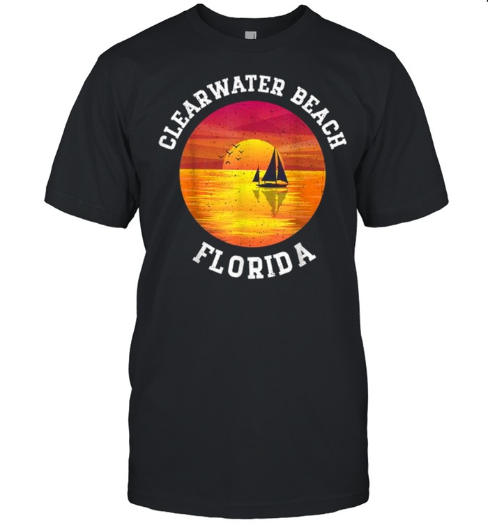 Vintage Clearwater Beach Florida Retro 80s Summer Souvenir shirt
