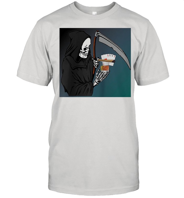 Grim Reaper Death Soul Collector Poker Player Card T-shirt Classic Men's T-shirt