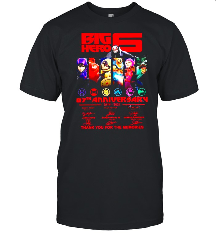The Big Hero 6 07th Anniversary 2017 2021 Signatures Thank You For The Memories shirt Classic Men's T-shirt