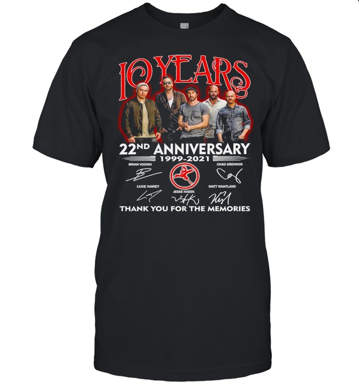 10 Years 22nd Anniversary 1999 2021 Brian Vodinh Chad Grennor Thank You For The Memories  Classic Men's T-shirt