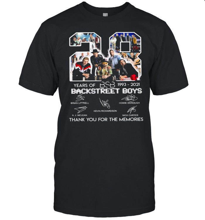 28 Years Of BSB 1993 2021 Backstreet Boys Thank You For The Memories  Classic Men's T-shirt