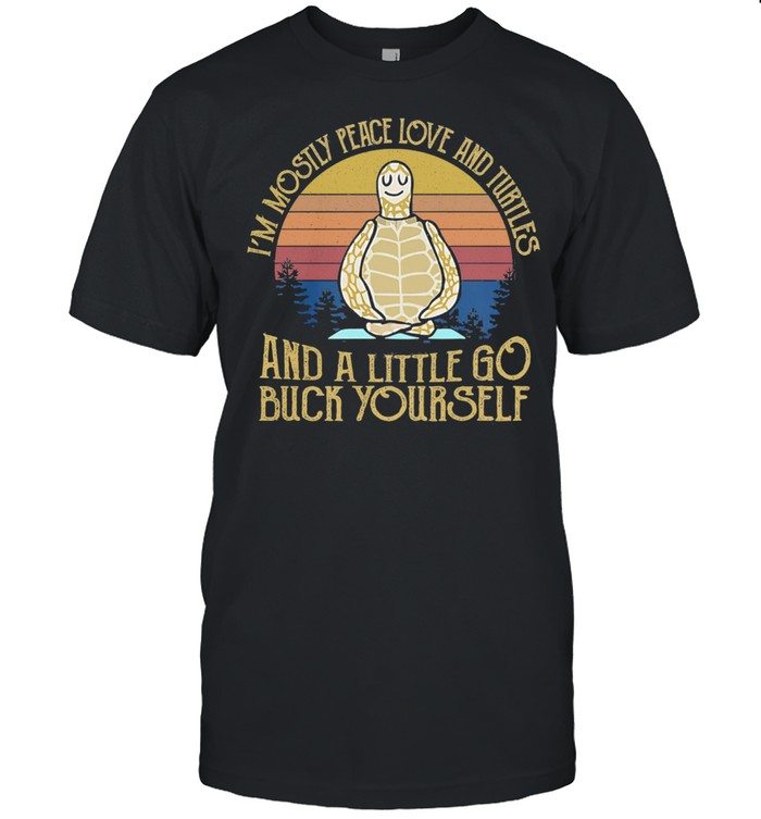 Im peace love and turtles and a little go buck yourself vinatge shirt