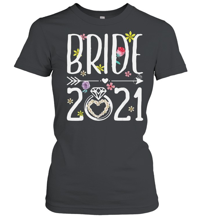 Bride 2021 Flower T-shirt Classic Women's T-shirt