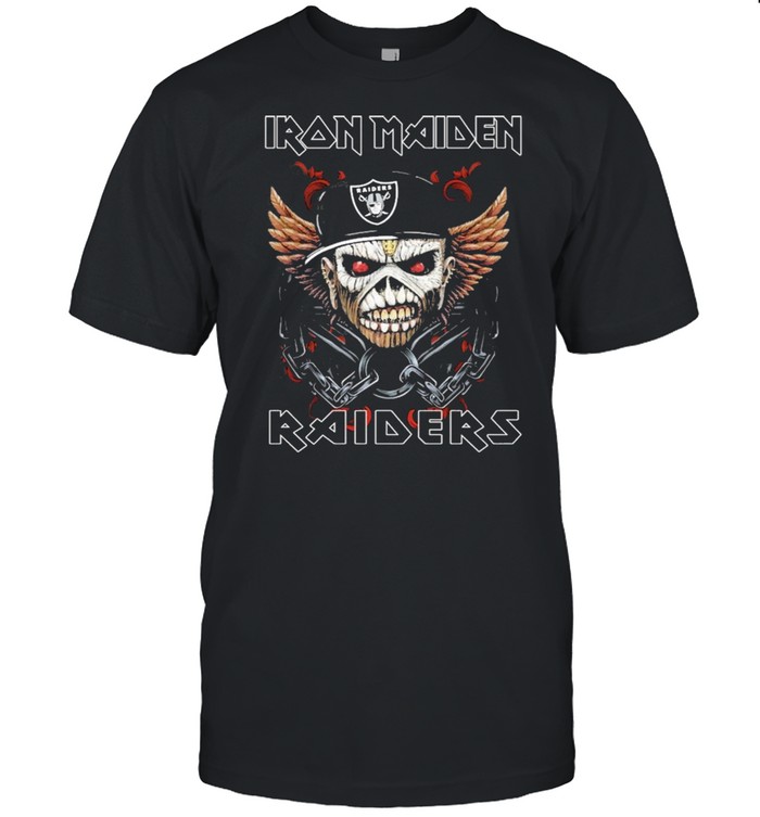 Iron Maiden Skull Oakland Raiders shirt