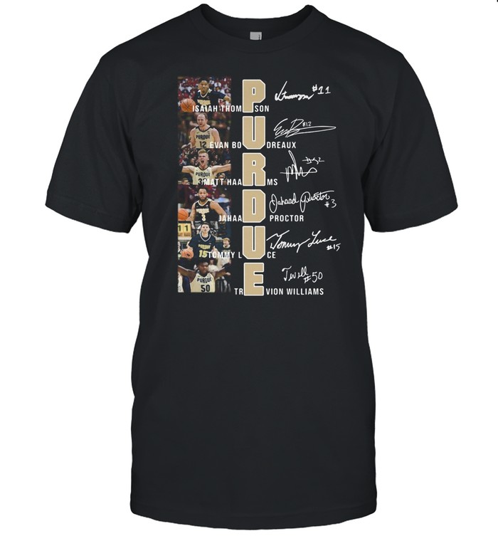 Purdue Boilermakers men’s basketball team players signatures shirt Classic Men's T-shirt