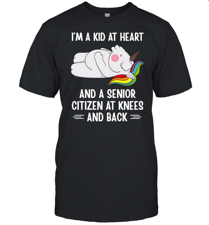 Unicorn I’m A Kid At Heart And A Senior Citizen At Knees And Back T-shirt Classic Men's T-shirt