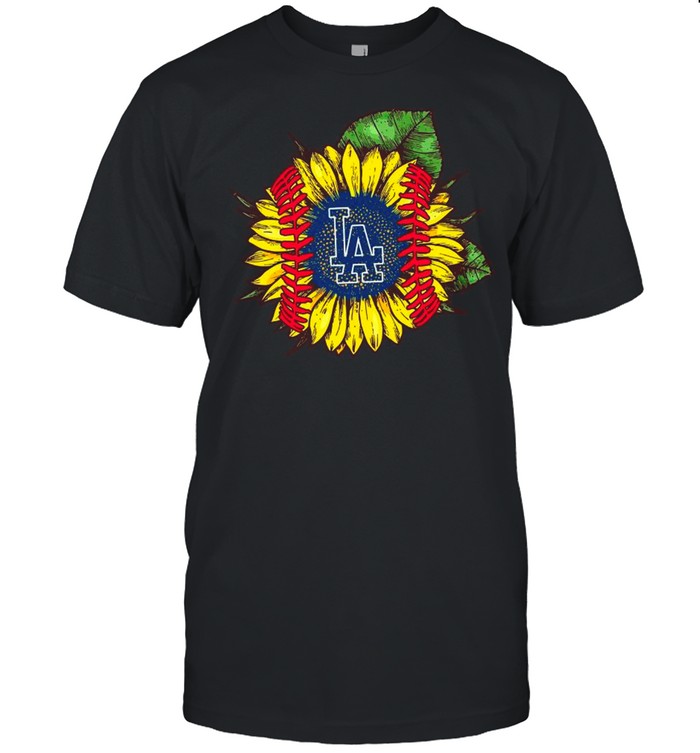 Los Angeles With Sunflower Baseball shirt Classic Men's T-shirt