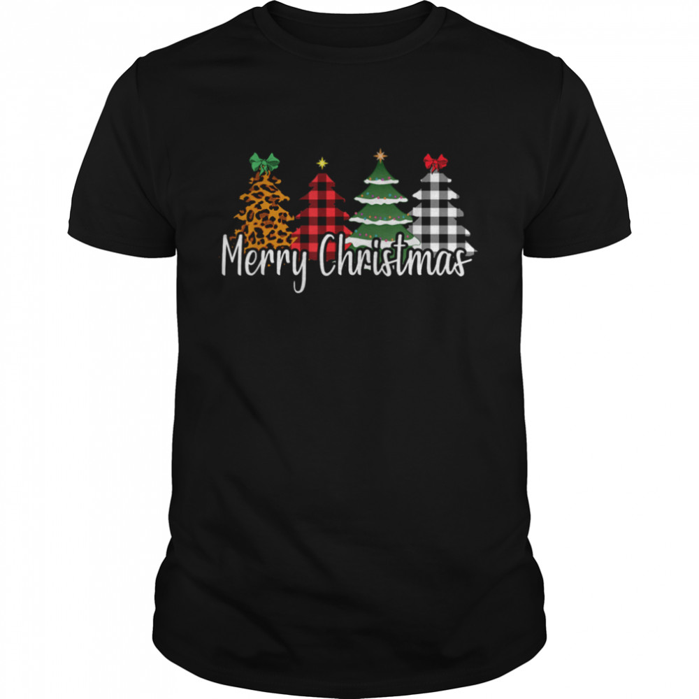 Buffalo Plaid Christmas Tree Mom Daughter Holiday shirt Classic Men's T-shirt