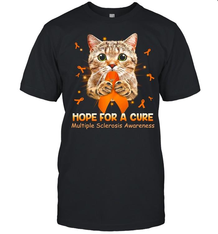 Cat Hope For A Cure Multiple Sclerosis Awareness  Classic Men's T-shirt