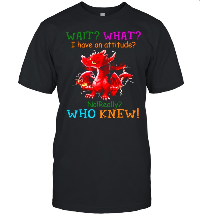 Dragon Wait What I Have An Attitude No Really Who Knew shirt