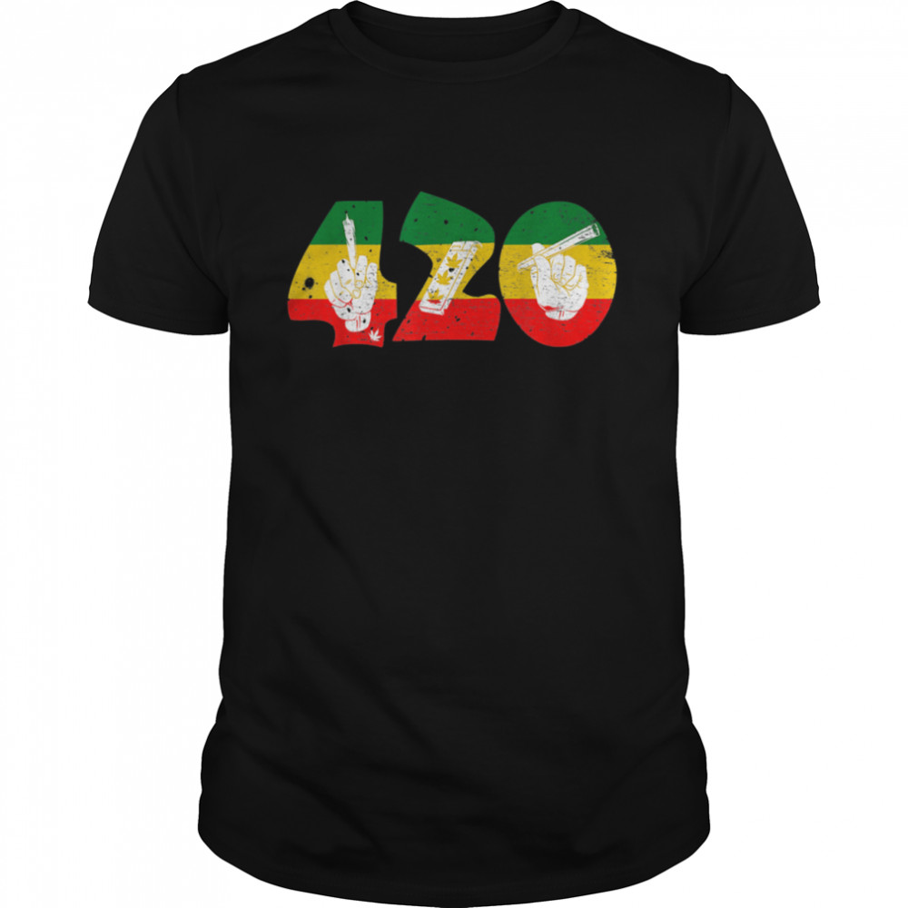Graphic 420 Weed Marijuana Cannabis Pot Joint Smokers shirt