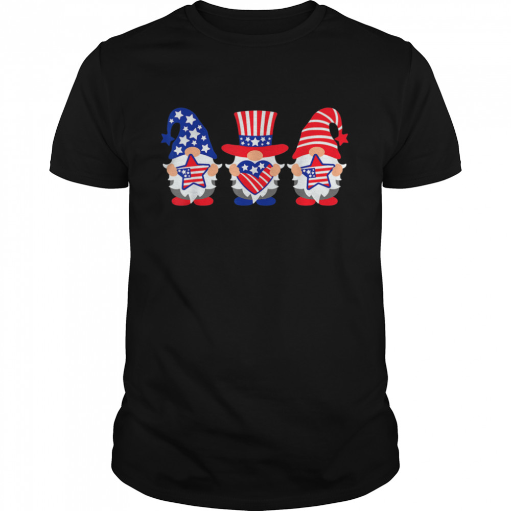 Three Gnomes 4th Of July American USA Patriotics shirt