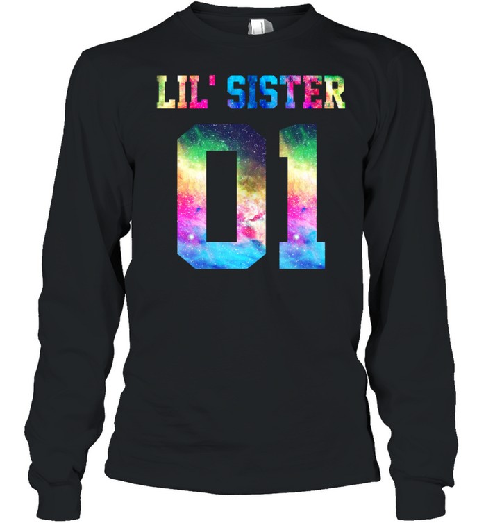 01 big sister 01 mid sister 01 lil' sister for 3 sisters Long Sleeved T-shirt