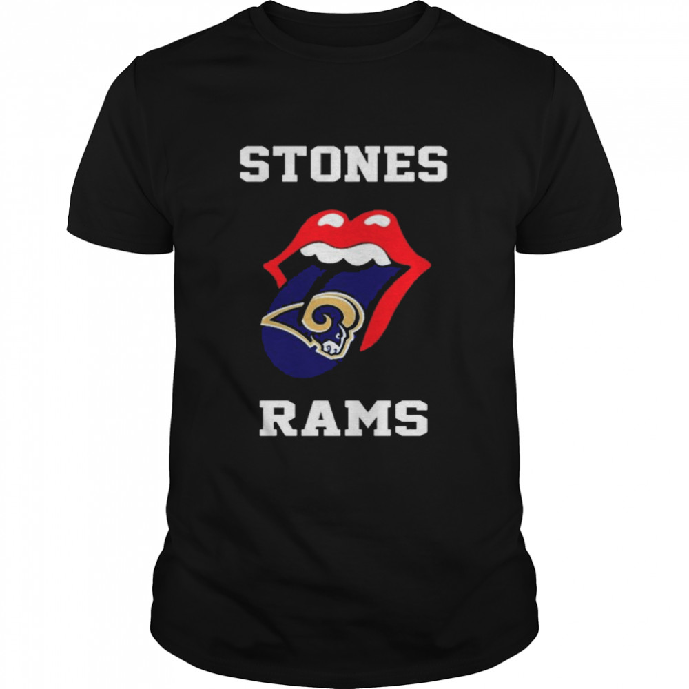 The Rolling Stones Los Angeles Rams lips shirt