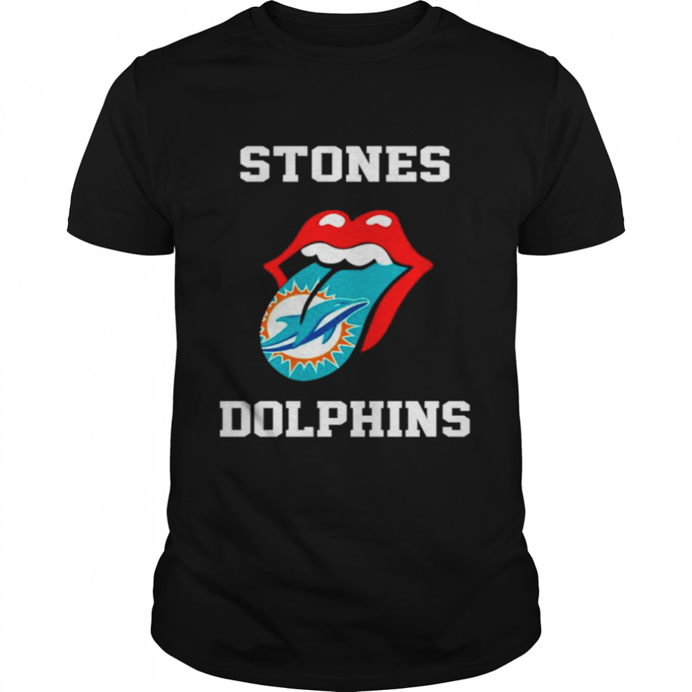 The Rolling Stones Miami Dolphins lips shirt Classic Men's T-shirt