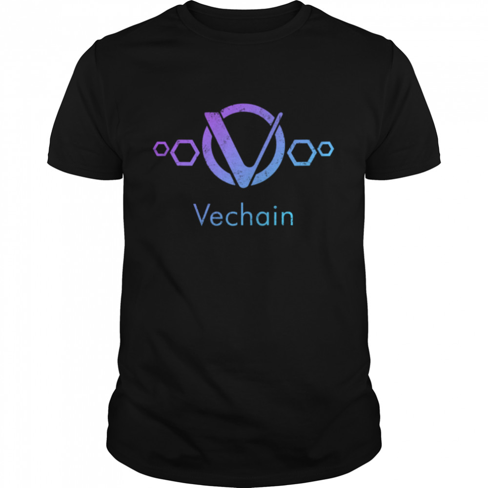 VECHAIN Blockchain VET Crypto Token Cryptocurrency Vintage  Classic Men's T-shirt