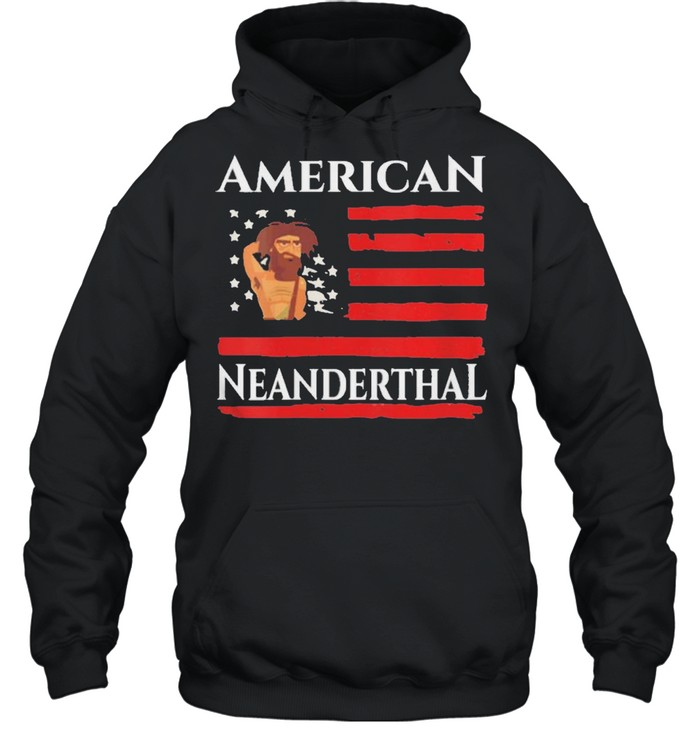 American Neanderthal Us Flag Proud  Unisex Hoodie