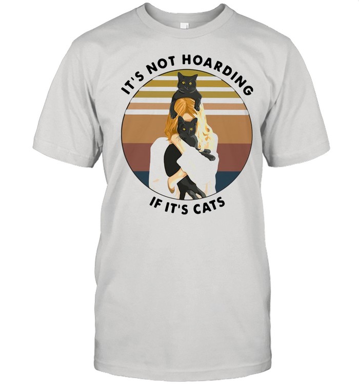 It’s Not Hoarding If It’s Cats Vintage Retro T-shirt Classic Men's T-shirt