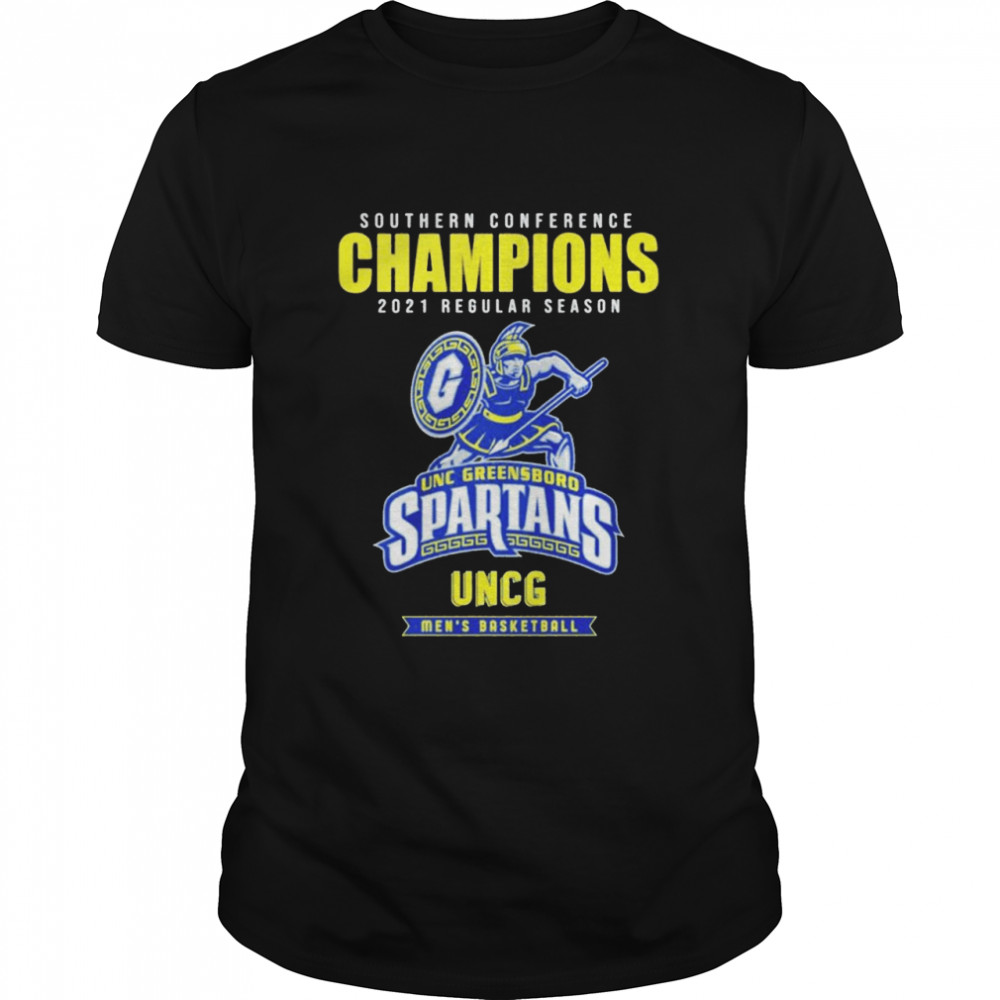 Southern conference champions 2021 regular season UNC Greensboro Spartans men’s basketball shirt