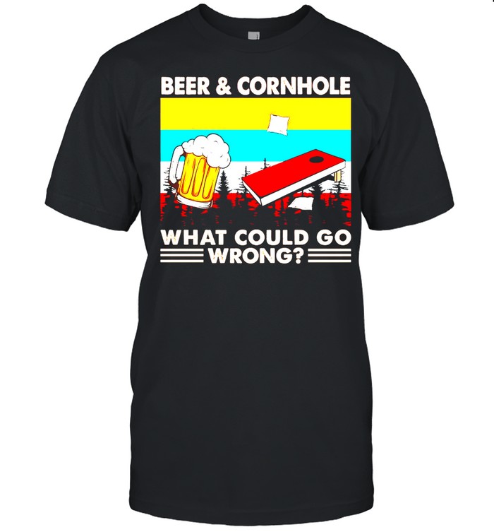Beer And Cornhole What Could Go Wrong Vintage shirt Classic Men's T-shirt