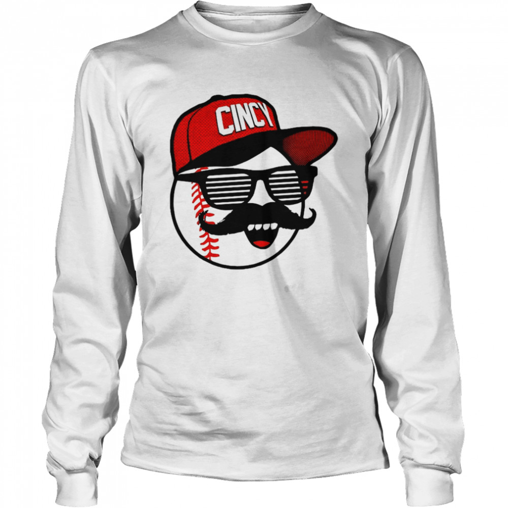 Cincy s Baseball – Mlbpa, Johnny Bench Mr. Red Shades shirt Long Sleeved T-shirt