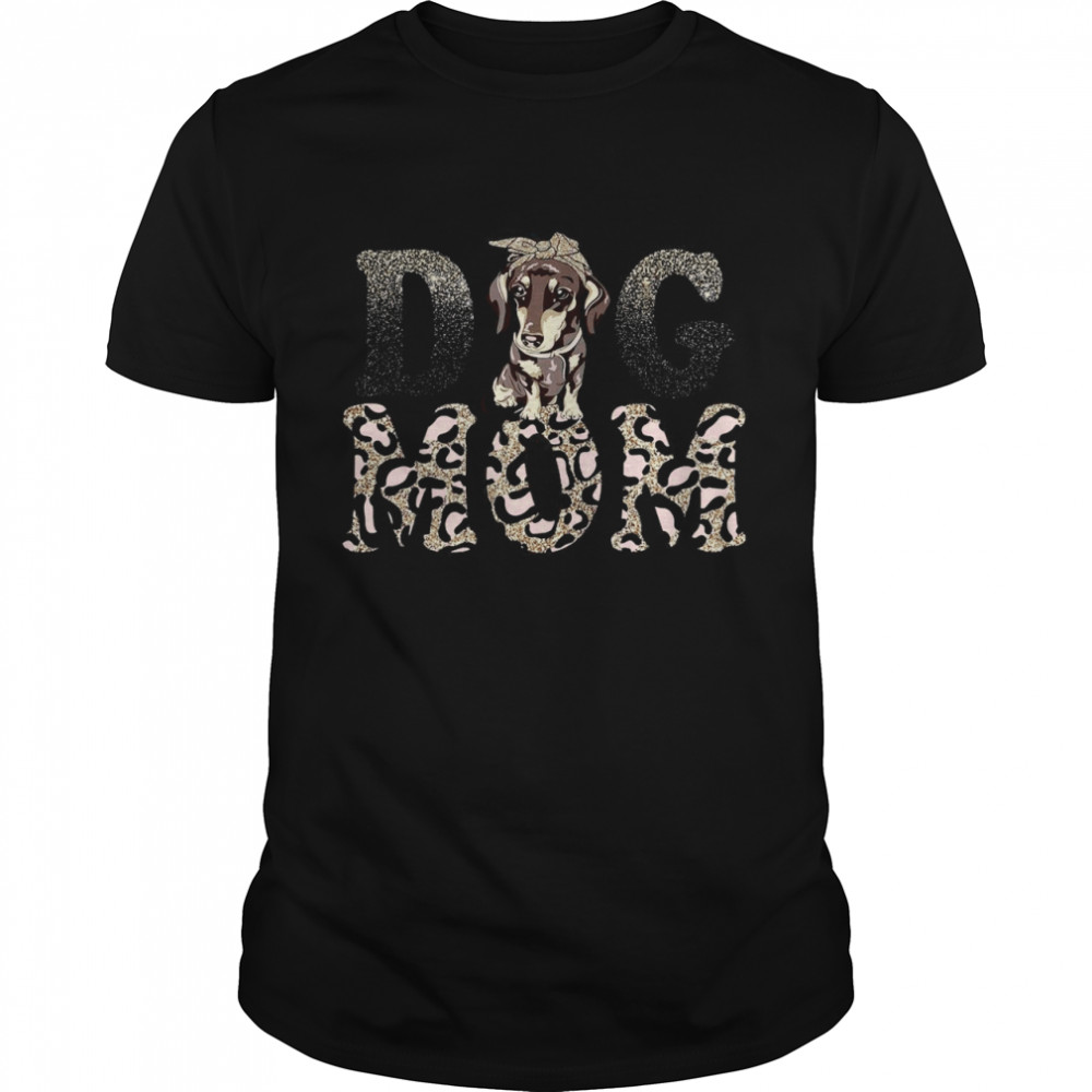 Dachshund Leopard Dog Mom shirt Classic Men's T-shirt