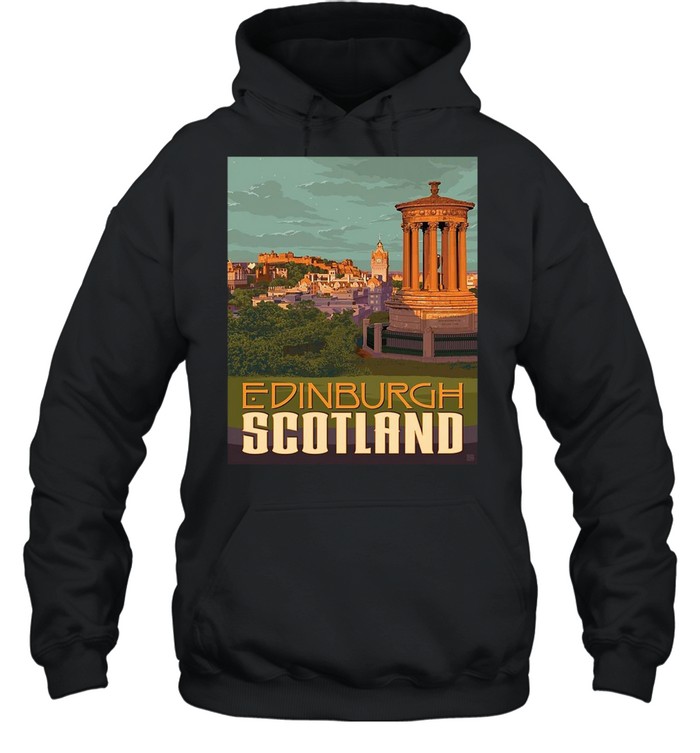 Edinburgh Travel Vintage Reprint T-shirt Unisex Hoodie