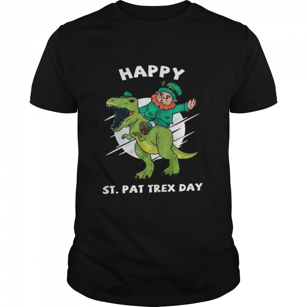 Leprechaun Ride Dinosaur Happy St Pat Trex Day shirt Classic Men's T-shirt