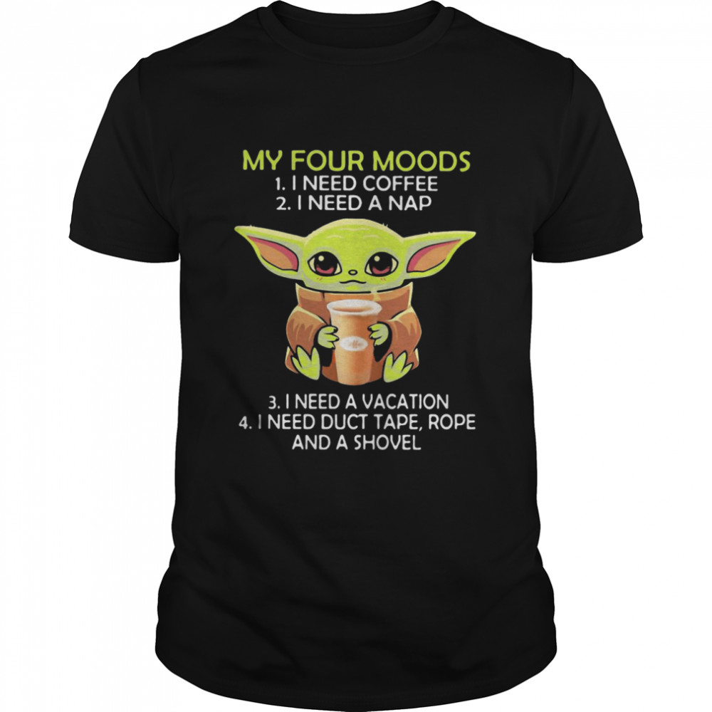 My Four Moods 9 Coffee Nap Vacation shirt Classic Men's T-shirt