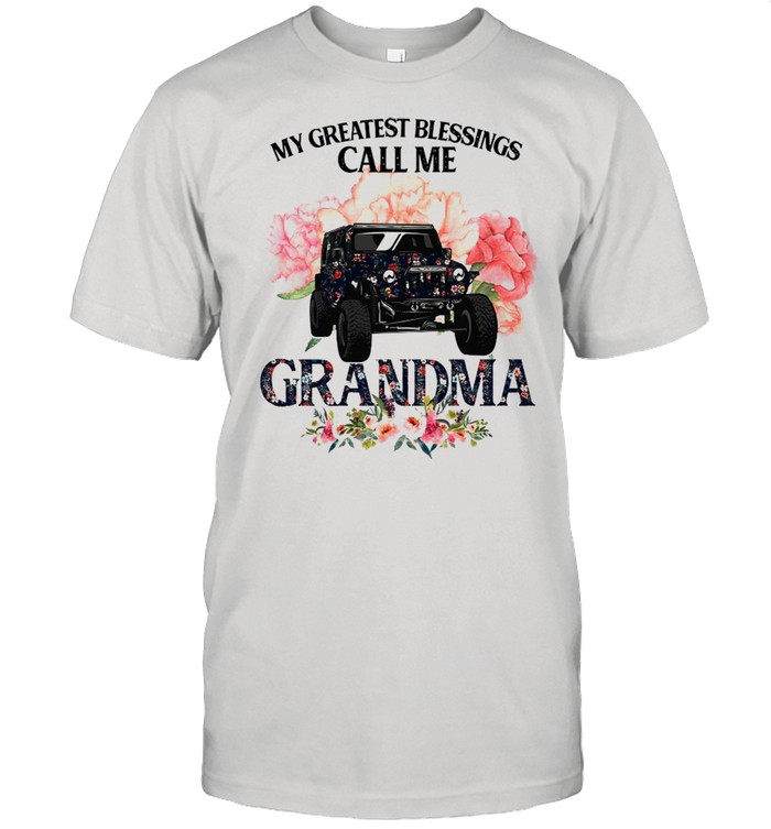 My Greatest Blessings Call Me Grandma With Floral shirt Classic Men's T-shirt