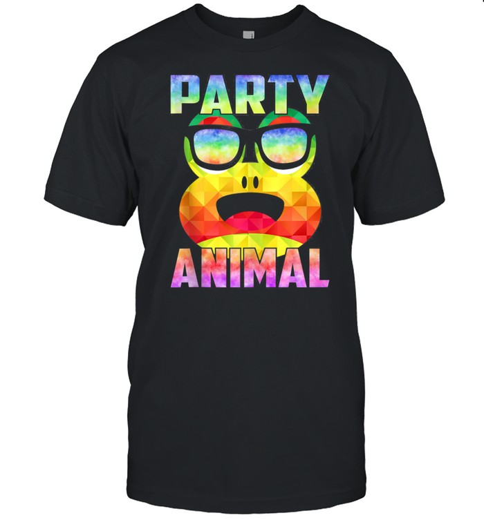 Party Animal Frog Toad Reptile Rave EDM Tie Dye Shirt