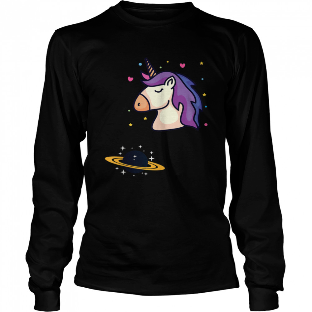 Unicorn Star Space Explorer Universe shirt Long Sleeved T-shirt