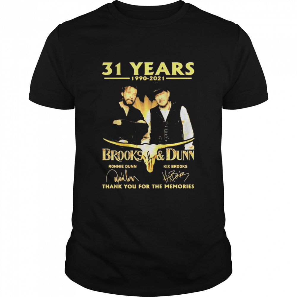 31 Years 1990 2021 Brooks And Dunn Thank You For The Memories Signature  Classic Men's T-shirt