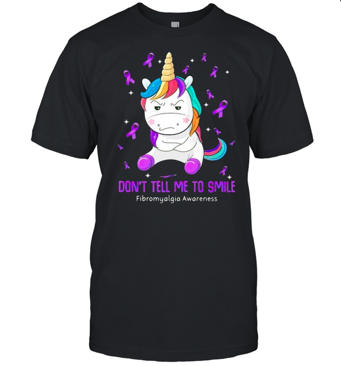 Unicorn dont tell me to smile Fibromyalgia Awareness shirt Classic Men's T-shirt