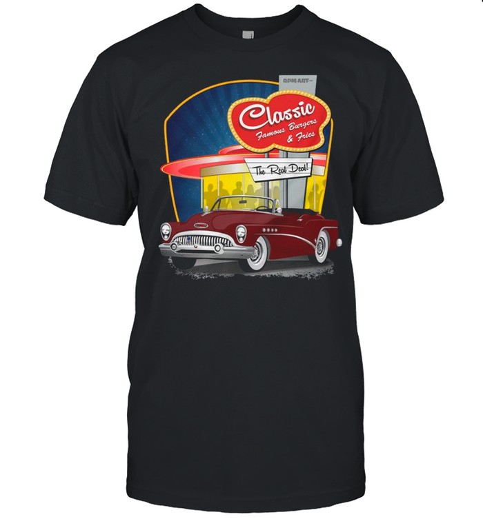 1953 Burgundy Buick Roadmaster Printed Diner shirt Classic Men's T-shirt