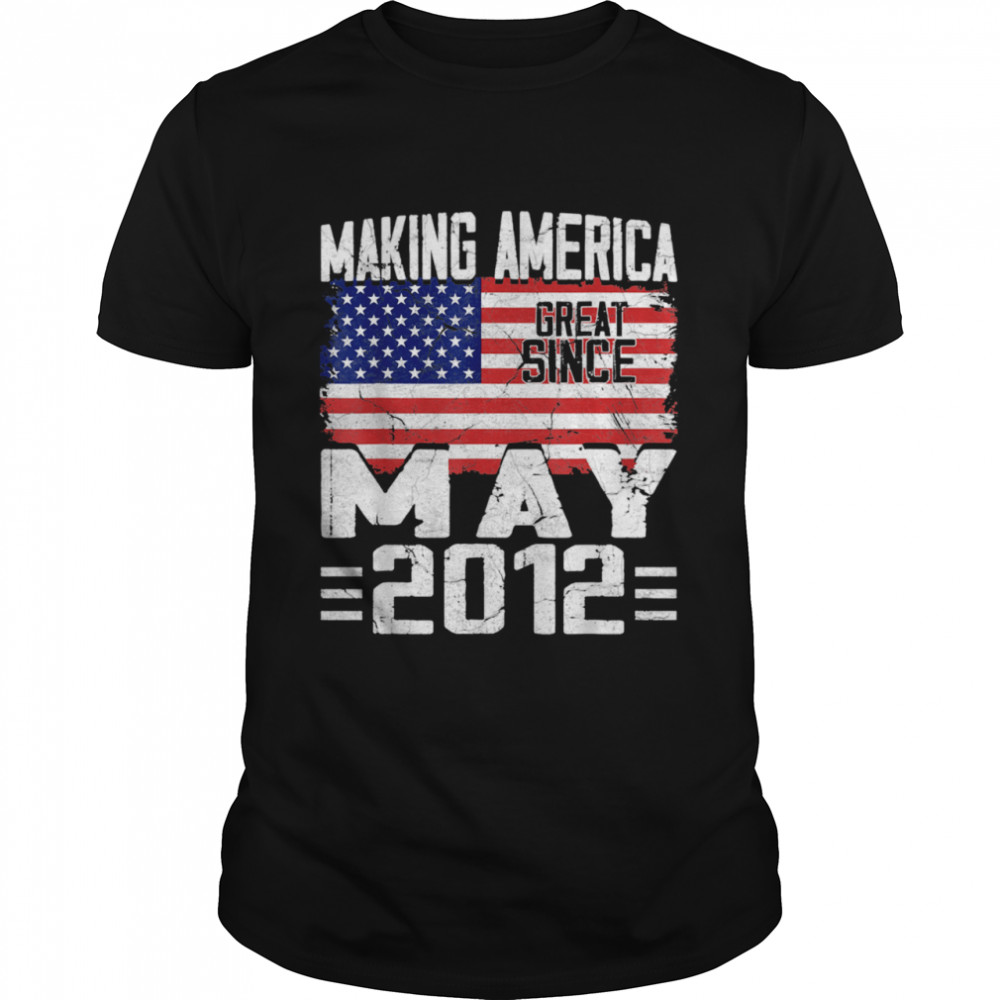 9th Birthday May 2012 American Flag 9 Years Old Shirt