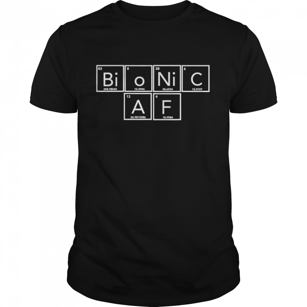 Bionic AF Periodic Table Surgery Replacement Hospital Shirt