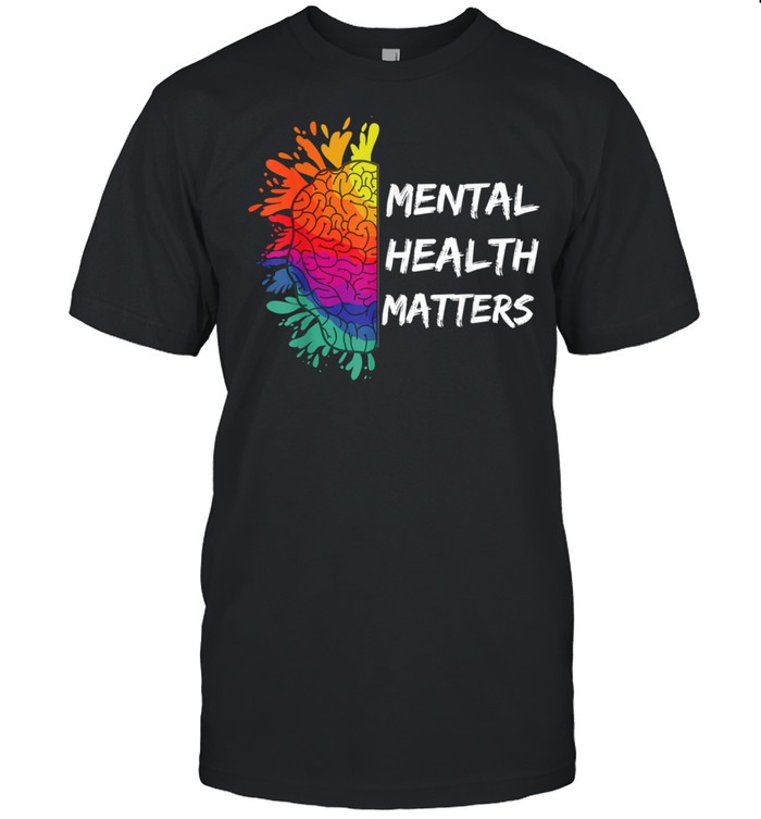 Mental Health Matters Awareness Human Brain End The Stigma shirt Classic Men's T-shirt