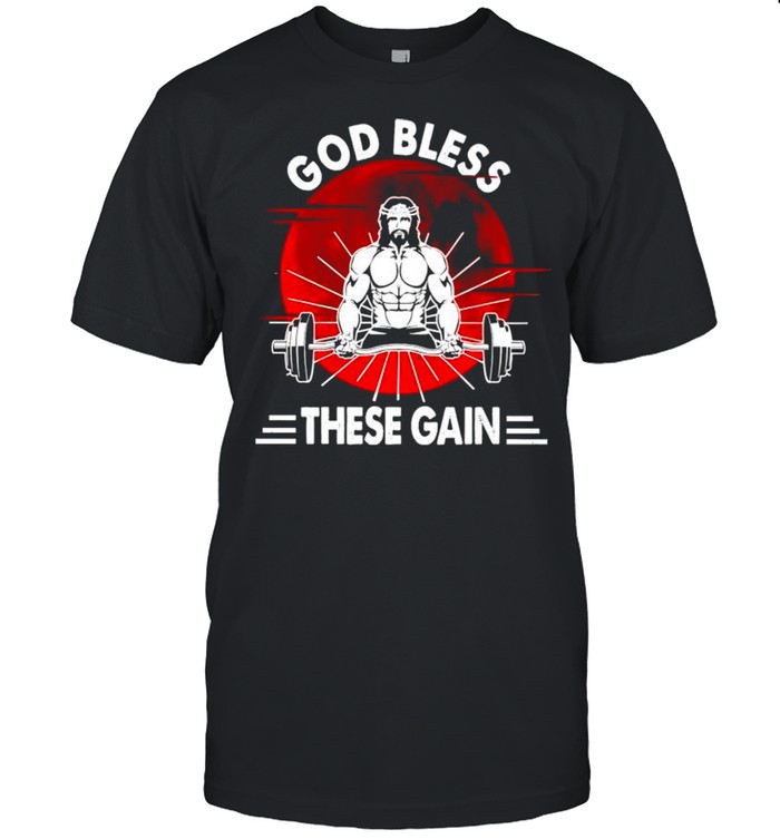 Weightlifting God bless these gains shirt Classic Men's T-shirt