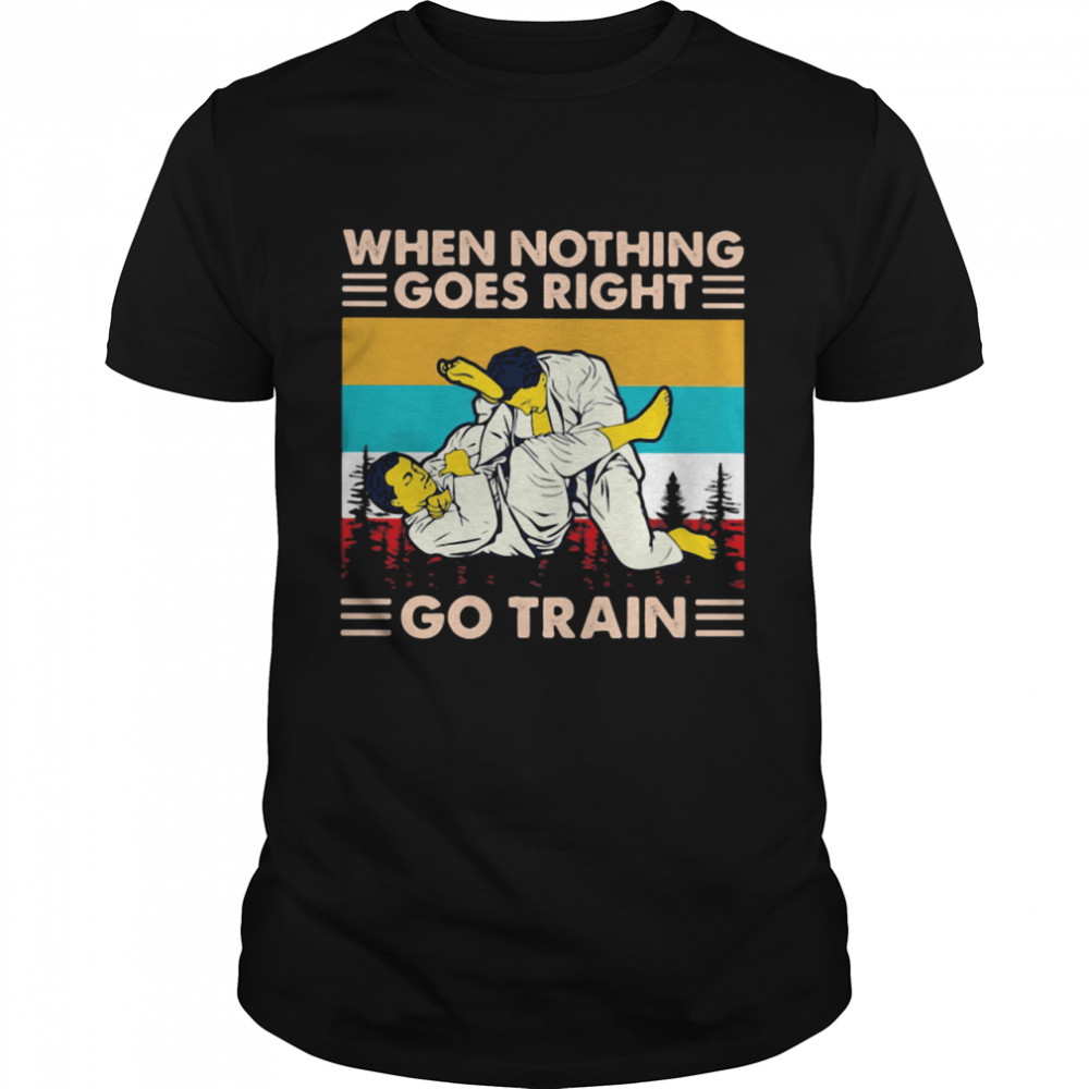 When Nothing Goes Right Go Train Jiu Jitsu Vintage  Classic Men's T-shirt