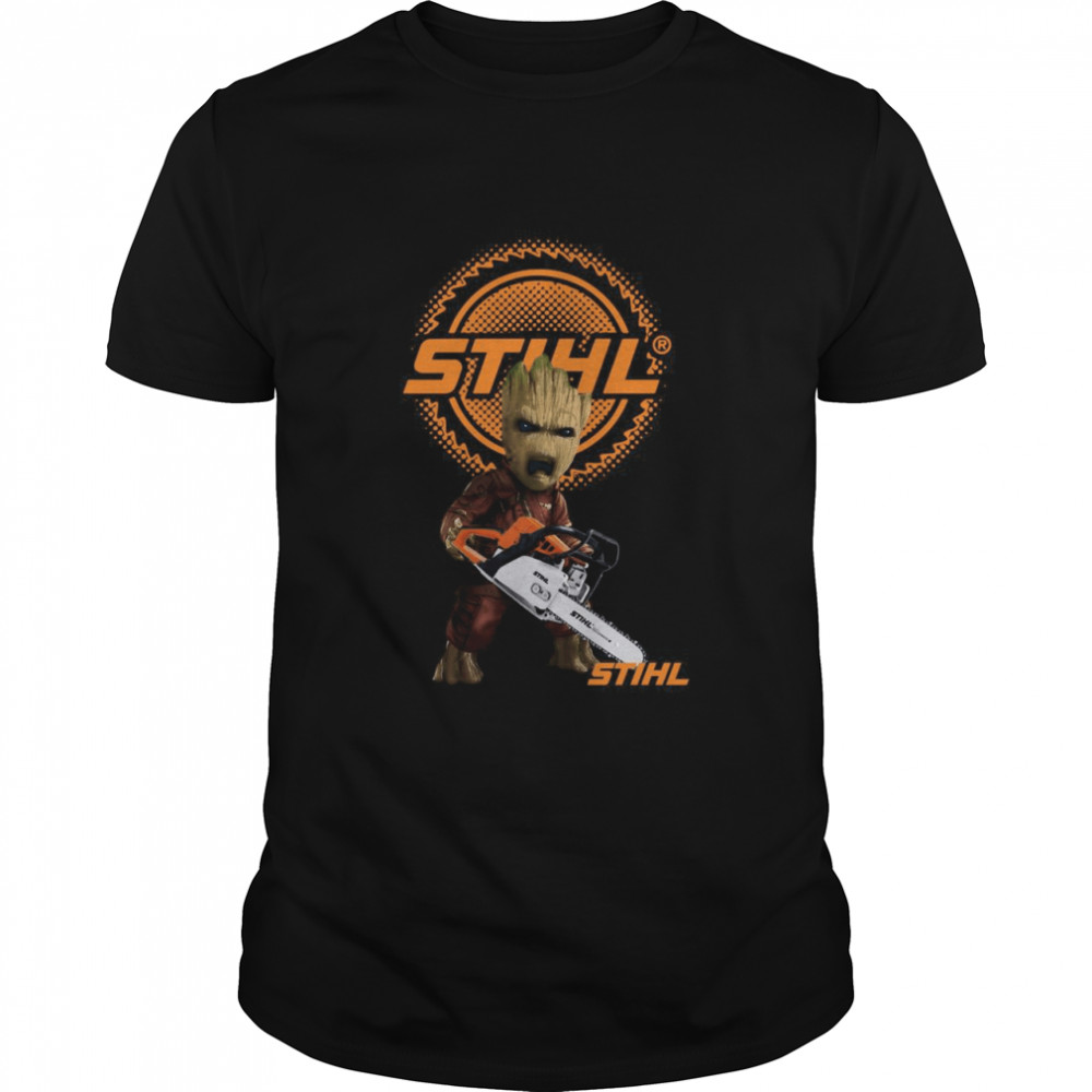 STIHL Baby Groot Chainsaw Guardians  Classic Men's T-shirt