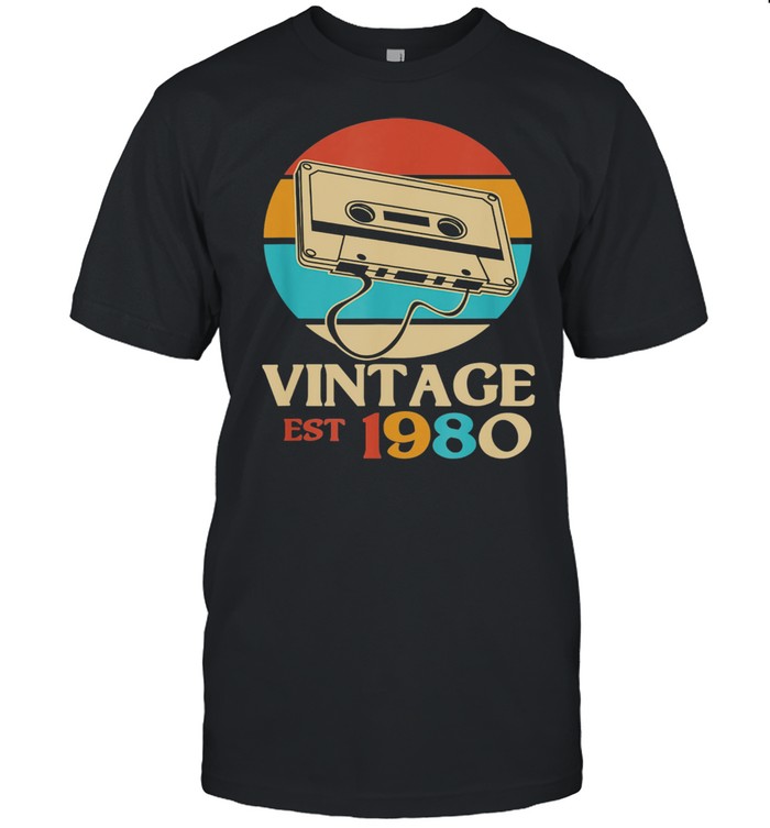 Vintage Est 1980 Retro Birthday Vintage Bday Celebrant shirt