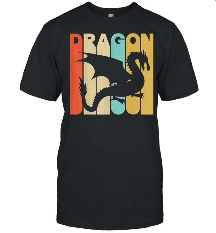 Vintage Retro Style Dragon Silhouette shirt Classic Men's T-shirt